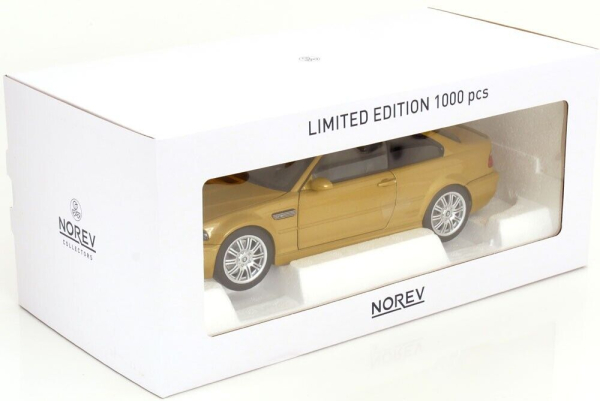 Norev 183000 BMW M3 E46 2000 gelb metallic 1:18 limited 1/1000 modelcar