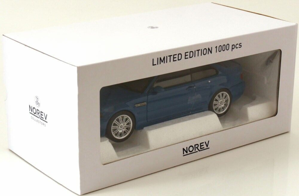 Norev 183001 BMW M3 E46 2000 blue 1:18 limited 1/1000 modelcar