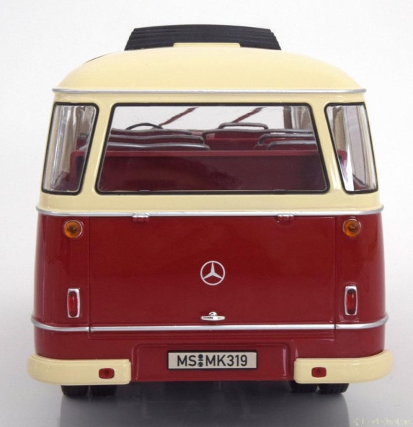 Norev 183410 Mercedes-Benz O319 Bus 1957 rot + beige 1:18 limitiert 1/2000 Modellauto