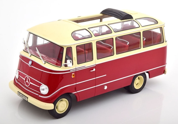 Norev 183410 Mercedes-Benz O319 Bus 1957 rot + beige 1:18 limitiert 1/2000 Modellauto