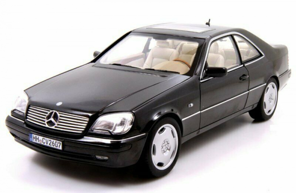 Norev 183447 Mercedes-Benz CL600 C140 Coupe 1997 schwarz 1:18 limitiert 1/1002 Modellauto