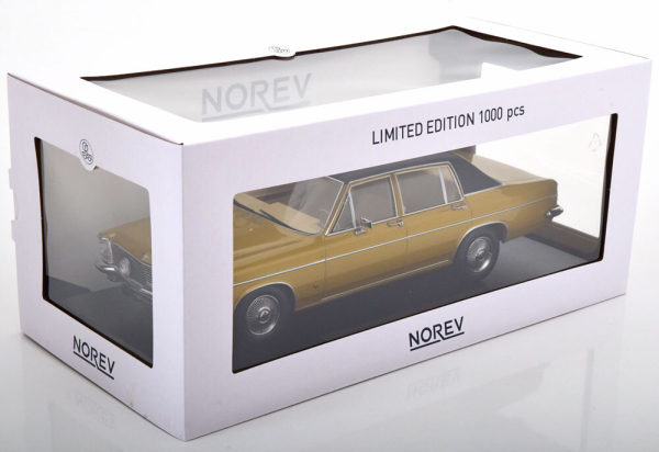 Norev 183685 Opel Diplomat V8 1969 gold metallic / matt schwarz 1:18 Modellauto limitiert 1/1000