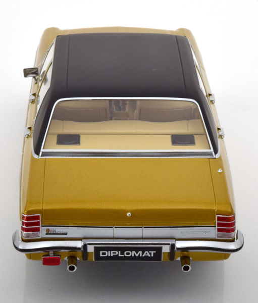 Norev 183685 Opel Diplomat V8 1969 gold metallic / matt schwarz 1:18 Modellauto limitiert 1/1000