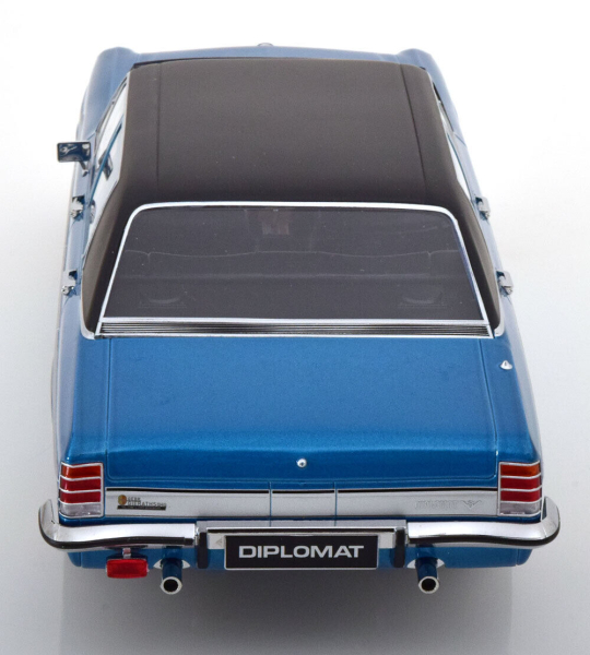 Norev 183686 Opel Diplomat V8 1969 blau metallic / matt schwarz 1:18 Modellauto Limitiert 1/1000
