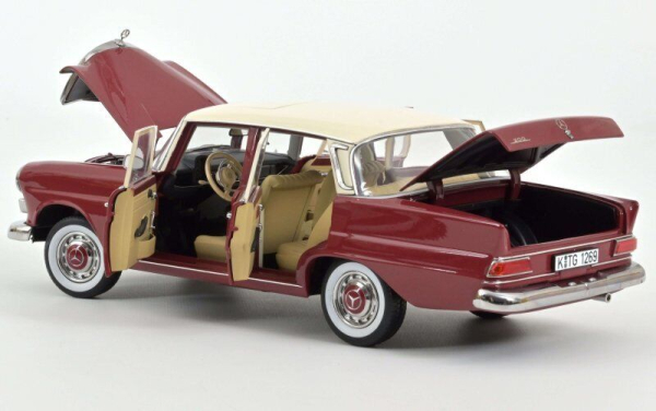 Norev 183706 Mercedes-Benz 200 1966 rot W110 Sedan 1:18 Oldtimer Modellauto