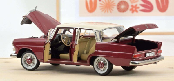 Norev 183706 Mercedes-Benz 200 1966 rot W110 Sedan 1:18 Oldtimer Modellauto