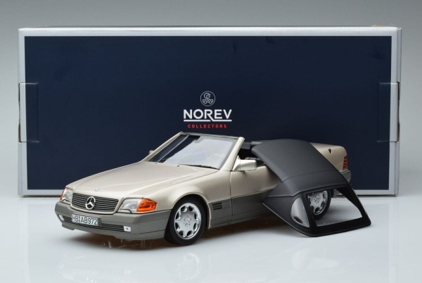 Norev 183719 Mercedes-Benz 500 SL 1989 R129 Smoke silber metallic 1:18 Modellauto