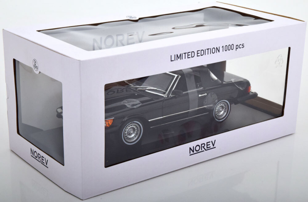 Norev 183724 Mercedes-Benz 450SL 1979 US-Version R107 schwarz 1:18 Modellauto limitiert 1/1000 American Gigolo