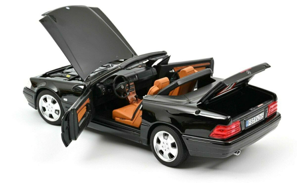 Norev 183750 Mercedes-Benz 500 SL 1999 R129 schwarz 1:18 Modellauto