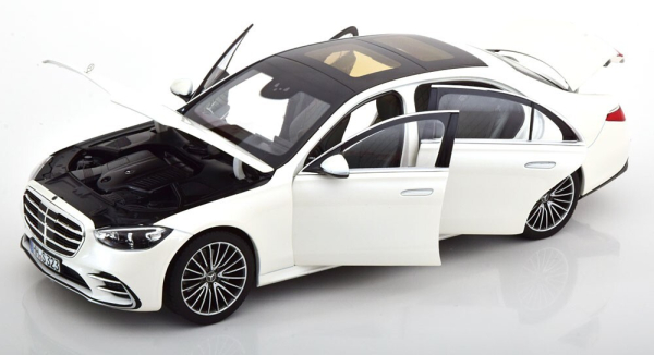 Norev 183801 Mercedes-Benz 2021 weiss metallic S-Klasse W223 1:18 Modellauto limitiert 1/500