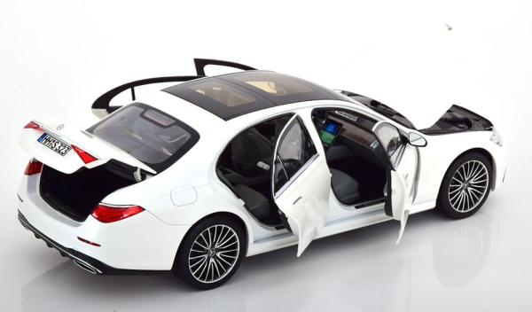 Norev 183801 Mercedes-Benz 2021 weiss metallic S-Klasse W223 1:18 Modellauto limitiert 1/500