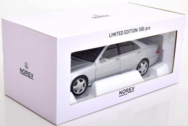 Norev 183816 Mercedes-Benz S55 AMG 2000 silber W220 1:18 limitiert 1/1002 Modellauto