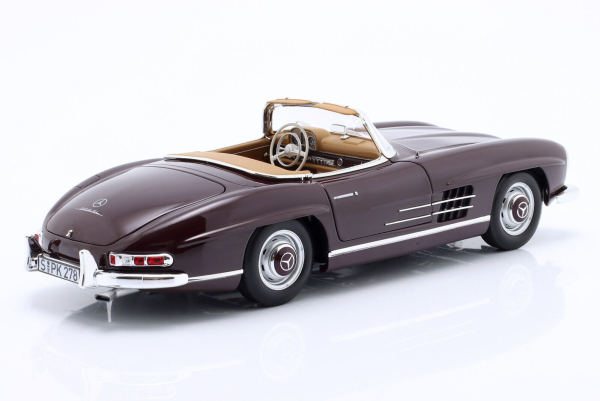 Mercedes-Benz 300 SL Roadster 300SL W198 1957 burgundy red 1:18 Modellauto