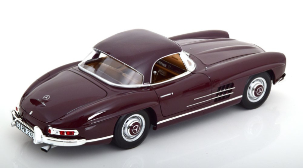 Mercedes-Benz 300 SL Roadster 300SL W198 1957 burgundy red 1:18 Modellauto