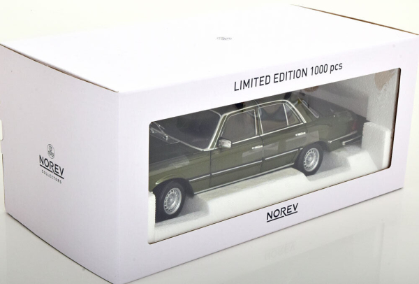Norev 183972 Mercedes-Benz 350 SE W116 1973 dunkelgrün metallic 1:18 US-Version limitiert 1/1000 Modellauto