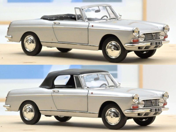 Peugeot 404 1967 silber 1:18 Modelcar Norev 184835 Oldtimer