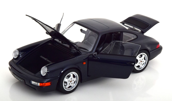Norev 187324 Porsche 911 Carrera 964 4 Coupe 1990 dunkel blau metallic 1:18 Modellauto limitiert 1/1000