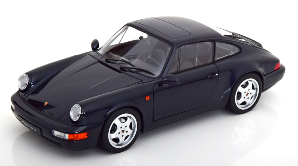 Norev 187324 Porsche 911 Carrera 964 4 Coupe 1990 dunkel blau metallic 1:18 Modellauto limitiert 1/1000