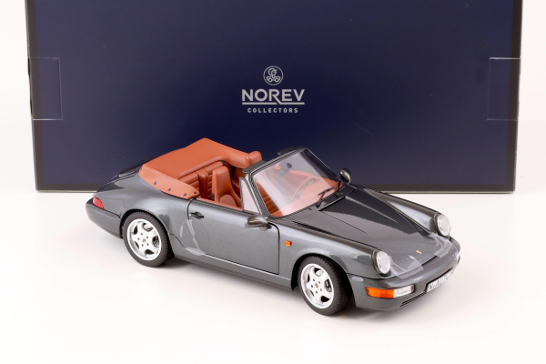 Norev 187331 Porsche 911 Carrera 2 964 Cabrio 1990 grey metallic 1:18 Modelcar limited 1/200