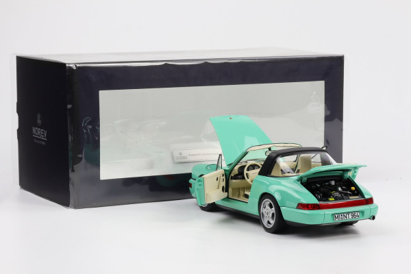 Norev 187341 Porsche 911 Carrera 4 964 Cabrio 1991 mint grün 1:18 Modellauto limitiert 1/200