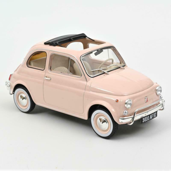 Norev 187774 Fiat 500 L 1968 pink with special birth pack 1:18 Modellauto