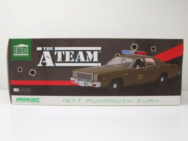 Greenlight Plmouth Fury 1977 The A-Team Filmfahrzeug 1:18 Modelcar 19053 u.s. army colonel roderick decker