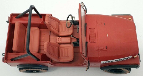 Greenlight 19091 Jeep CJ-7 1981 rot A-Team Animal Preserve 1:18 Modellauto