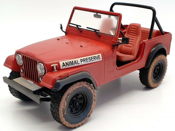 Greenlight 19091 Jeep CJ-7 1981 rot A-Team Animal Preserve 1:18 Modellauto