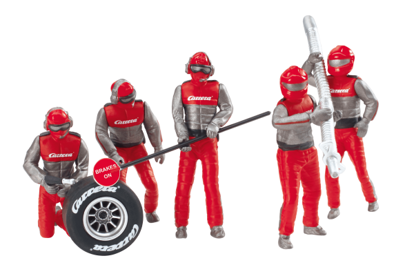 Carrera Figurensatz Mechaniker Carrera Crew rot 1:32 - 21131 Figuren Motorsport