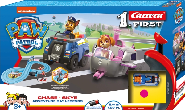 Carrera 1.First 63041 PAW PATROL Adventure Bay Legends Rennbahn mit 2 Autos