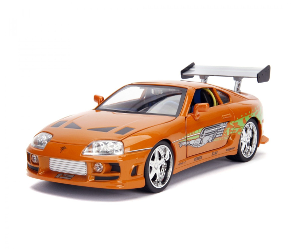 Jada Toys 253206001 Fast & Furious Brian's Toyota Supra 1995 + Figur 1:18 Modellauto