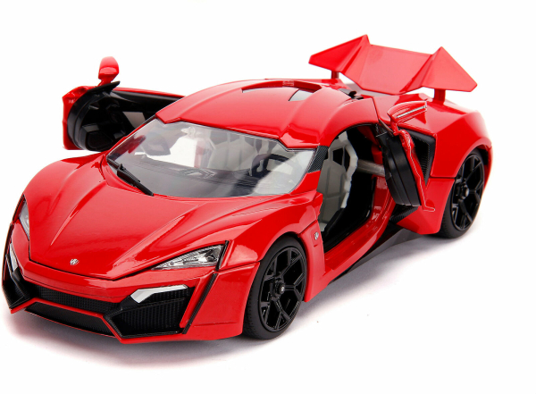 Jada Toys 253206002 Fast & Furious Dom's W Motorsports Lykan Hypersport + Figur 1:18 Modellauto