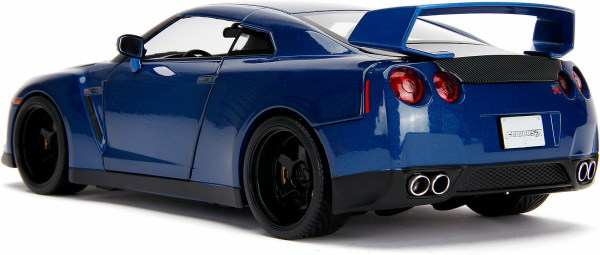 Jada Toys 253206003 Fast & Furious Brian's Nissan Skylie GT-R R35 + Figur 1:18 Modellauto