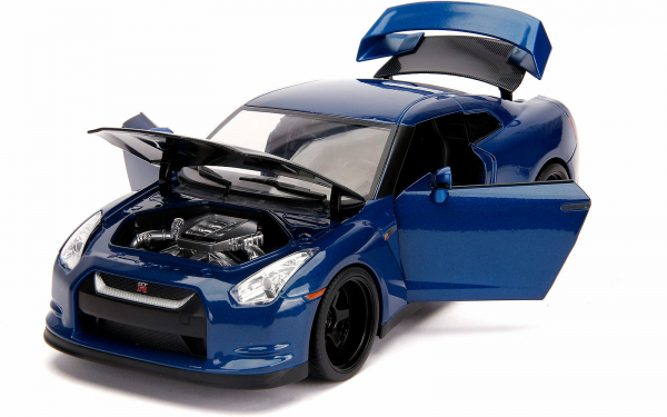 Jada Toys 253206003 Fast & Furious Brian's Nissan Skylie GT-R R35 + Figur 1:18 Modellauto