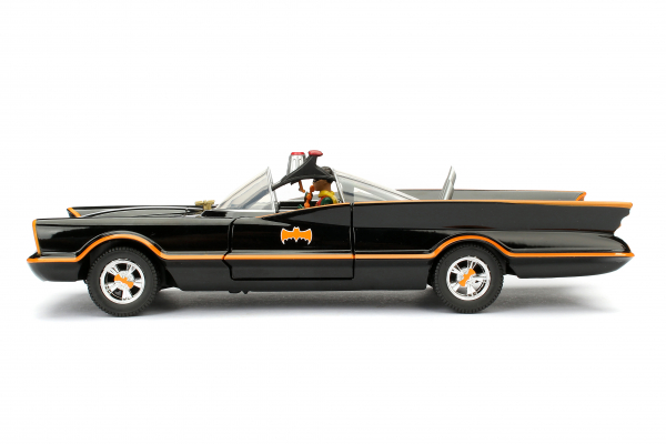 Jadatoys 253215001 Batman 1966 Classic Batmobile 1:24 mit Batman Figur Modellauto