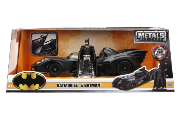 Jadatoys 253215002 Batman 1989 Batmobile 1:24 mit Batman Figur Modellauto