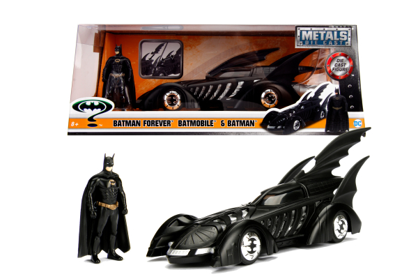 Jadatoys 253215003 Batman 1995 Batmobile 1:24 mit Batman Figur Modellauto