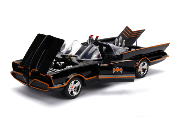 Jadatoys Batman Classic 1966 Batmobile 1:18 mit Figuren Modellauto