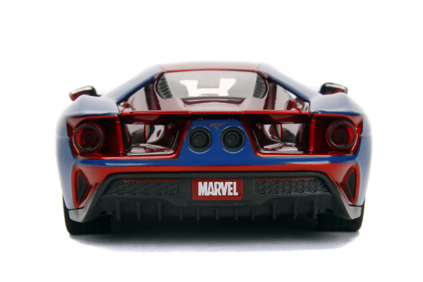 Marvel Spiderman Figure + 2017 Ford GT 1:24 Modelcar Jada Toys 253225002