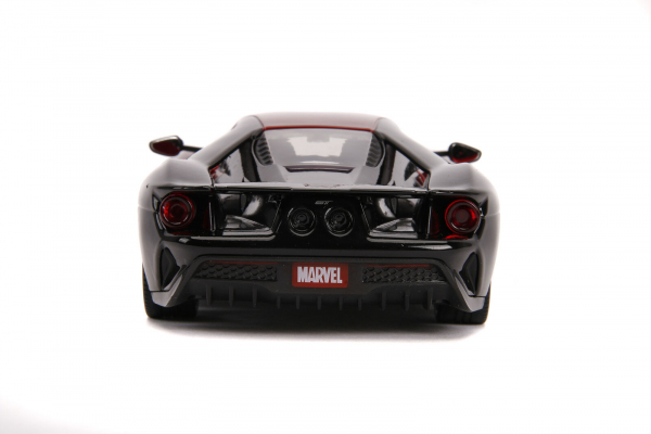 Jada Toys 253225008 Marvel Spiderman Miles Morales Figur + 2017 Ford GT 1:24 Modellauto