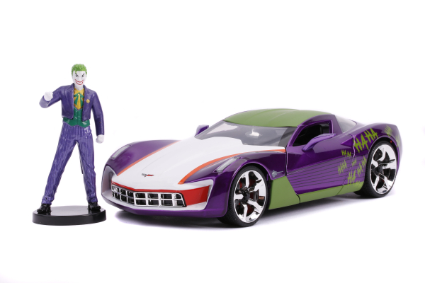 Jadatoys 253255020 2009 Chevy Corvette Stingray mit Figur Joker 1:24 Modellauto