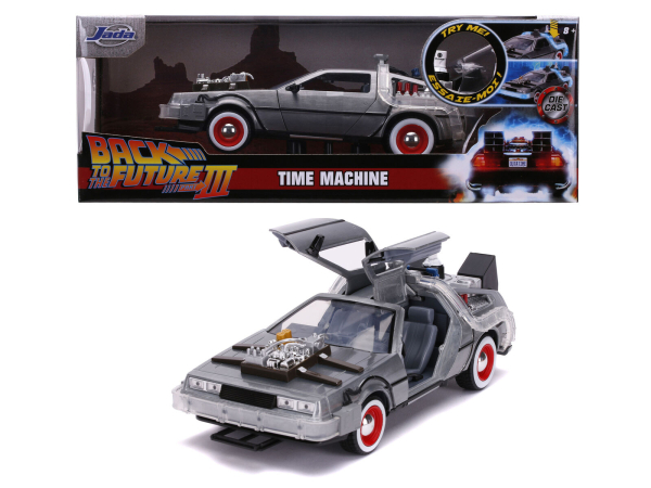 Jada Toys 253225027 Time Machine Zurück in die Zukunft 3 1:24 Back to the Future 3 Modellauto