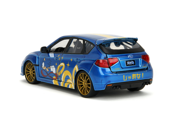 Sonic 2012 Subaru Impreza WRX STI mit Sonic Figur 1:24 Modellauto Jadatoys 253255087