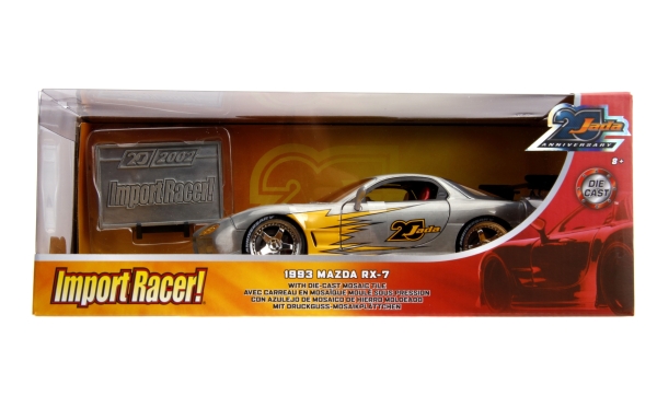 Jada Toys 253745004 Mazda RX7 1993 Import Racer 1:24 Modellauto