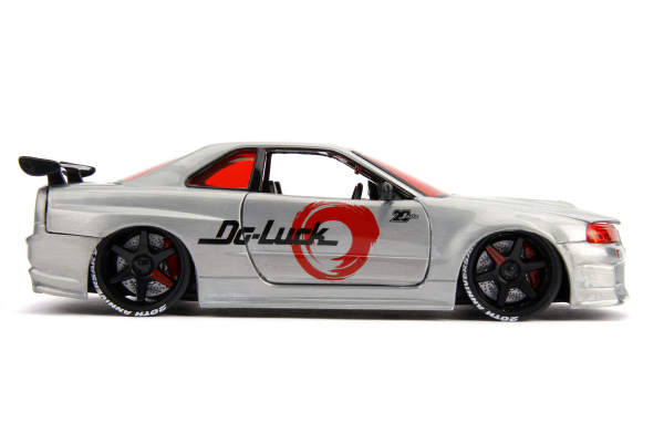 Jada Toys 253745019 Nissan Skyline 2002 GTR R34 JDM Tuners 1:24 Modellauto