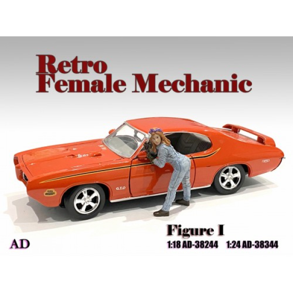 American Diorama 38344 Retro Mechanikerin I 1:24 Figur 1/1000 limitiert