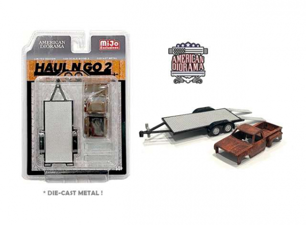 American Diorama 38378 Haul-N-Go set 2 Trailer & 1 pick-up body 1:64 limitiert