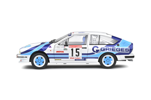 Solido 421181280 Alfa GTV6 1986 #15 weiss Rallye de Garrigues 1:18 Modellauto