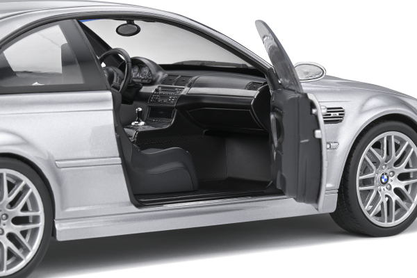 Solido 421181410 BMW E46 M3 CSL Coupe 2000 silber 1:18 Modellauto
