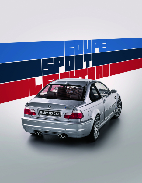 Solido 421181410 BMW E46 M3 CSL Coupe 2000 silber 1:18 Modellauto